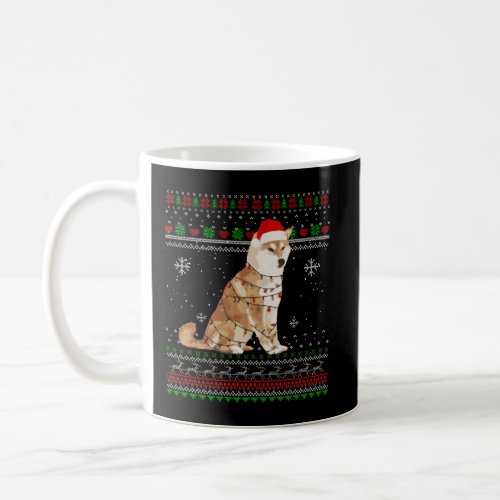 Shiba Inu Lights Funny Christmas Pajama Gift Xmas  Coffee Mug