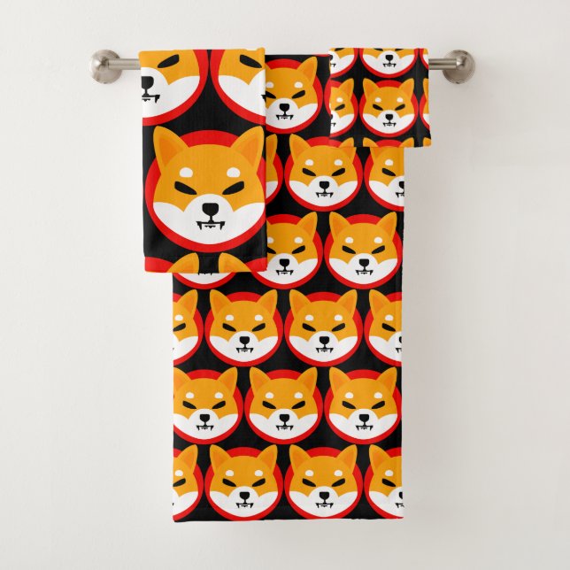 Shiba Inu Logo  Bath Towel Set (Insitu)