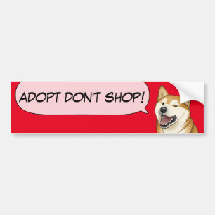 Shiba Inu Love Adopt a Shelter Dog! Sticker