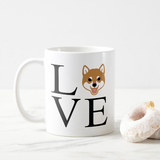 Shiba Inu Love Coffee Mug (With Donut)