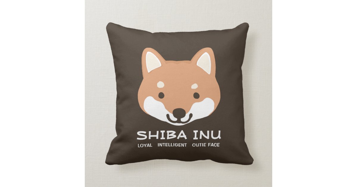 shiba inu throw pillow