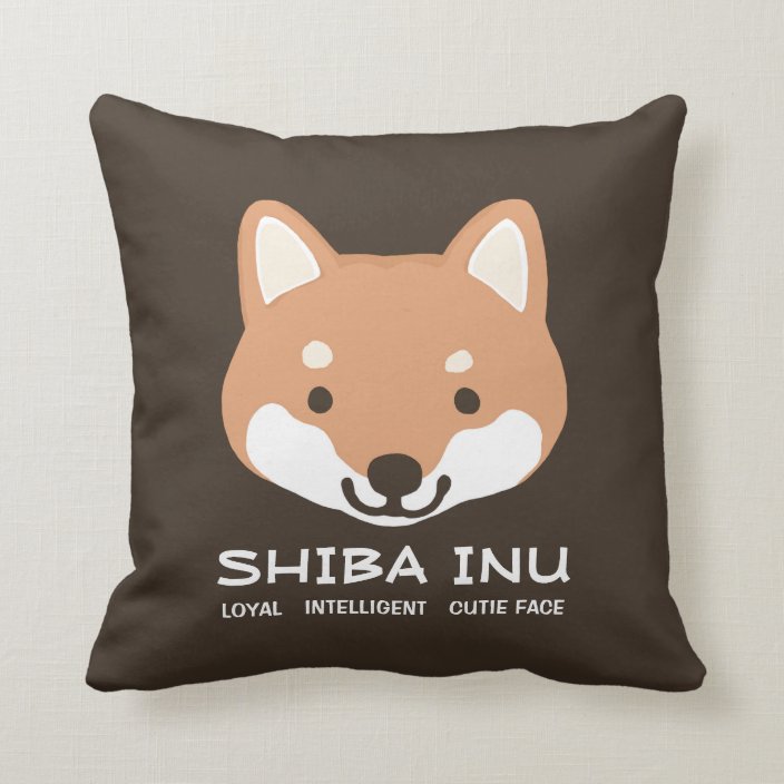 shiba throw pillow