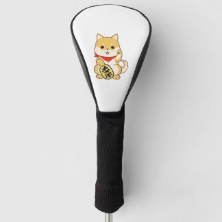 Shiba Inu Lucky Cat Pose Golf Head Cover