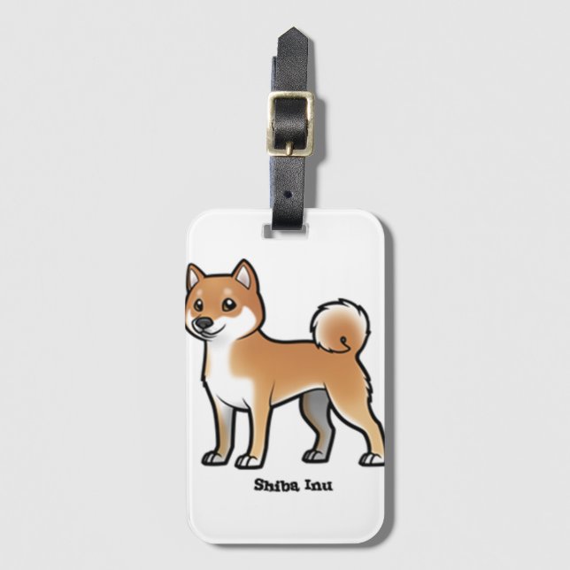 shiba inu luggage tag (Front Vertical)