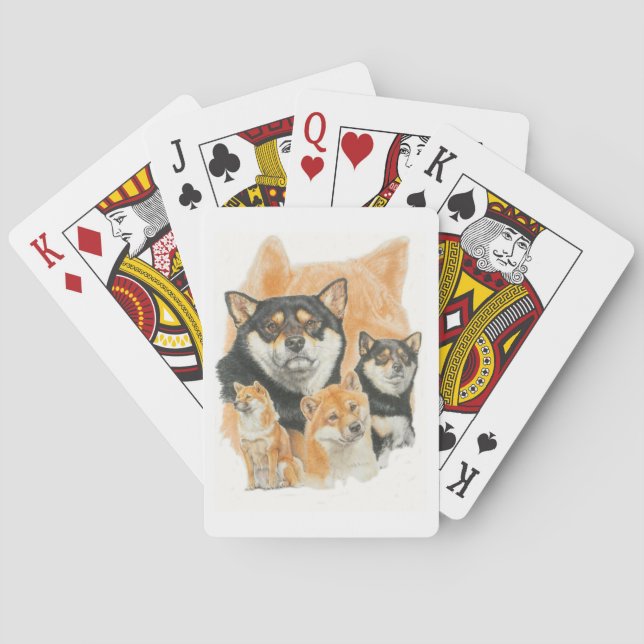Shiba Inu Medley Poker Cards (Back)