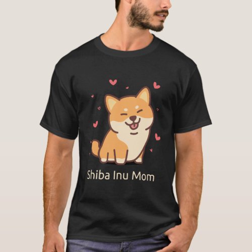 Shiba Inu Mom For Women And Girls T_Shirt