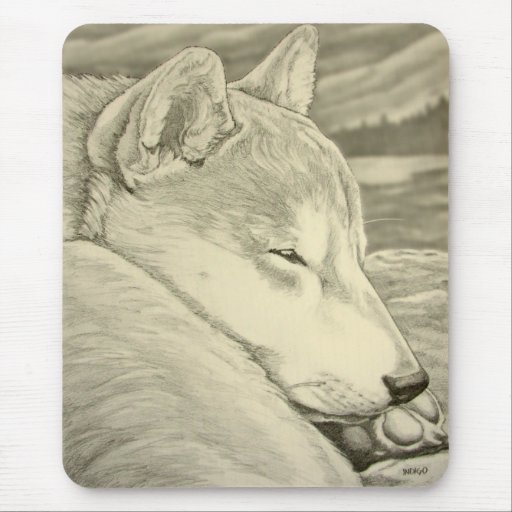 Shiba Inu Mousepad Gifts Ancient Wolf Dogs Gifts | Zazzle