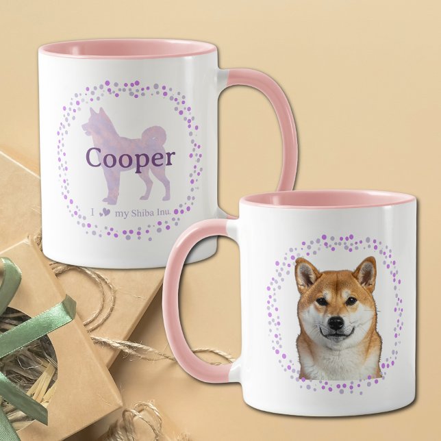 Shiba Inu Mug – Personalized Pastel Lavender Gift (Creator Uploaded)