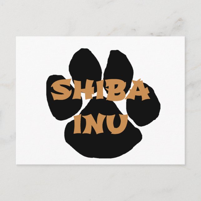 shiba inu name paw.png postcard (Front)