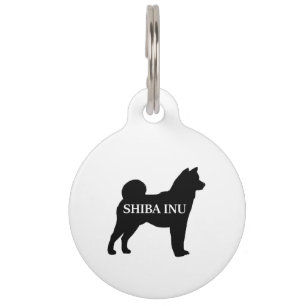 Shiba Inu name silo black Pet Tag