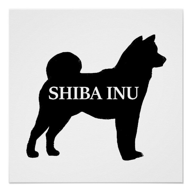 Shiba Inu name silo black Poster (Front)