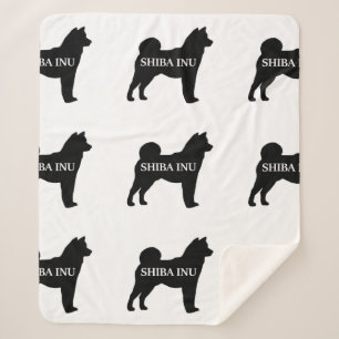 Shiba Inu name silo black Sherpa Blanket