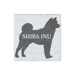 Shiba Inu name silo black Stone Magnet