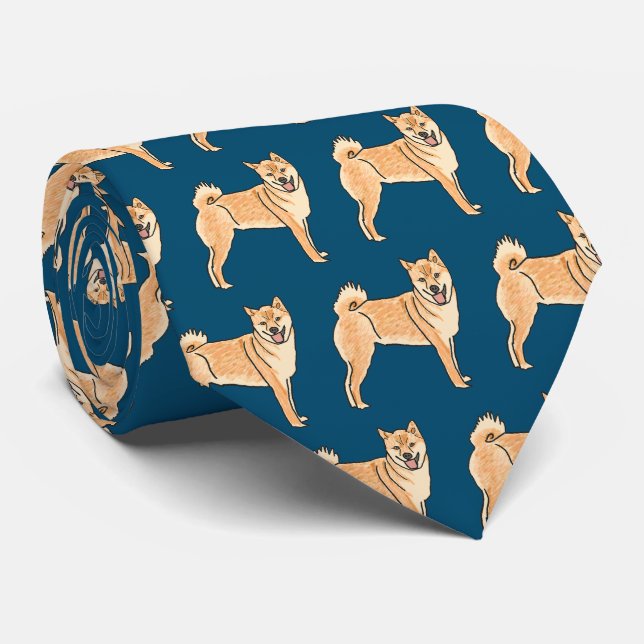 Shiba Inu Neck Tie (Rolled)