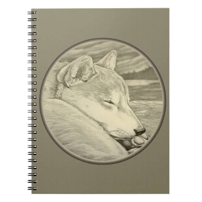 Shiba Inu Notebook Husky Art Gifts Shiba Inu Books (Front)