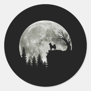 Shiba Inu On Mountain Halloween Gift For Dog Lover Classic Round Sticker
