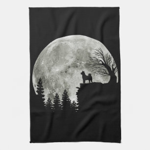 Shiba Inu On Mountain Halloween Gift For Dog Lover Kitchen Towel