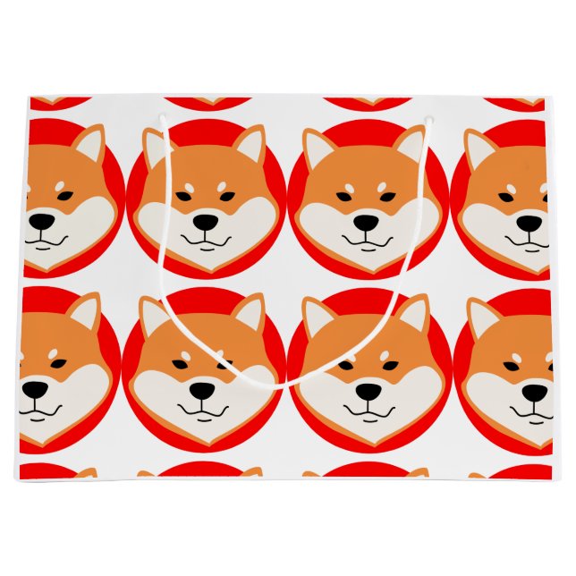Shiba Inu Original Large Gift Bag (Front)