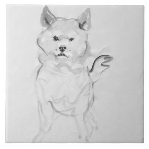 Shiba Inu Original Painting 4 Dog Year 2018 Tile