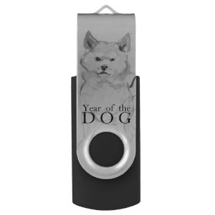 Shiba Inu Painting 4 Chinese Dog Year 2018 USB USB Flash Drive