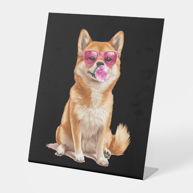 Shiba Inu    Pedestal Sign (Front)