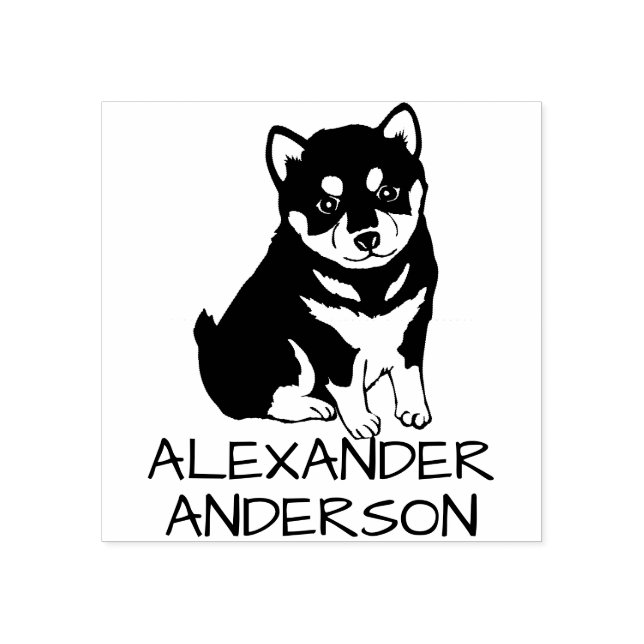 Shiba Inu Personalize Rubber Stamp (Imprint)