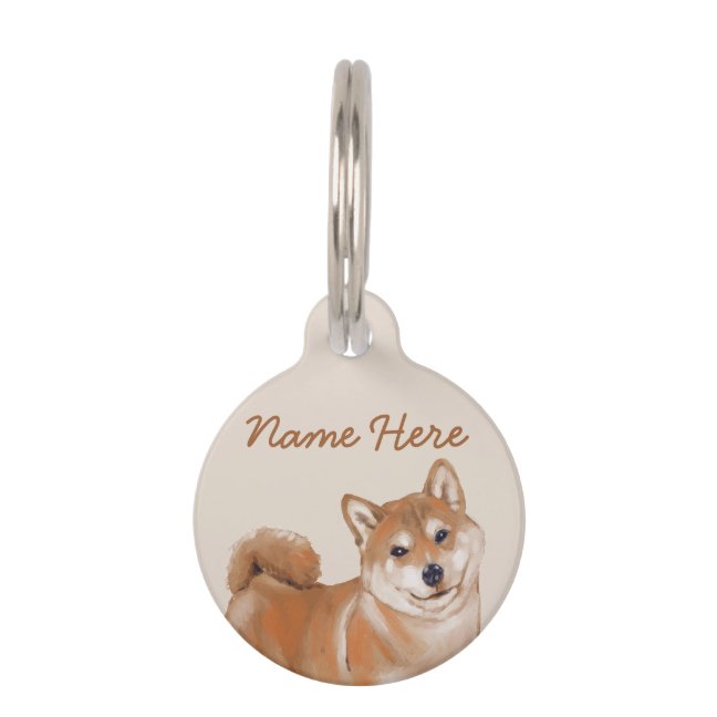 Shiba Inu Pet ID Tag