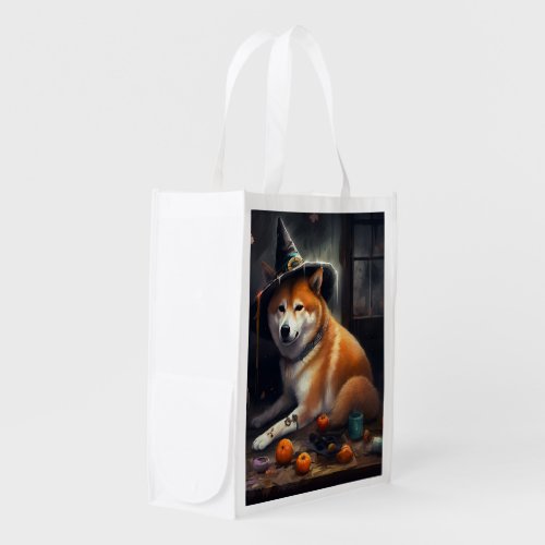 Shiba Inu Pumpkins Halloween Scary Grocery Bag