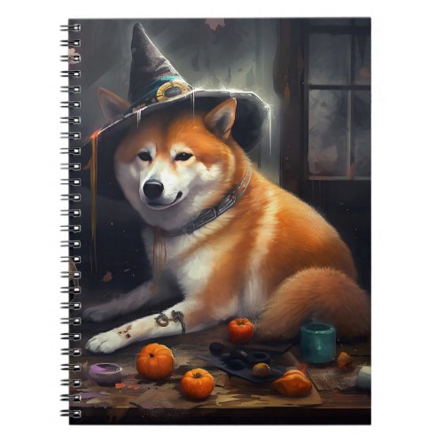 Shiba Inu Pumpkins Halloween Scary Notebook