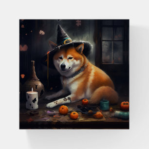 Shiba Inu Pumpkins Halloween Scary Paperweight