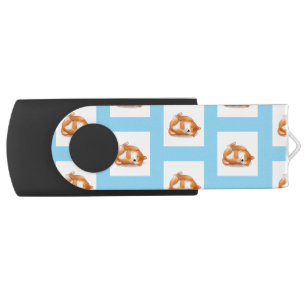 shiba inu puppies on the back pattern flash drive