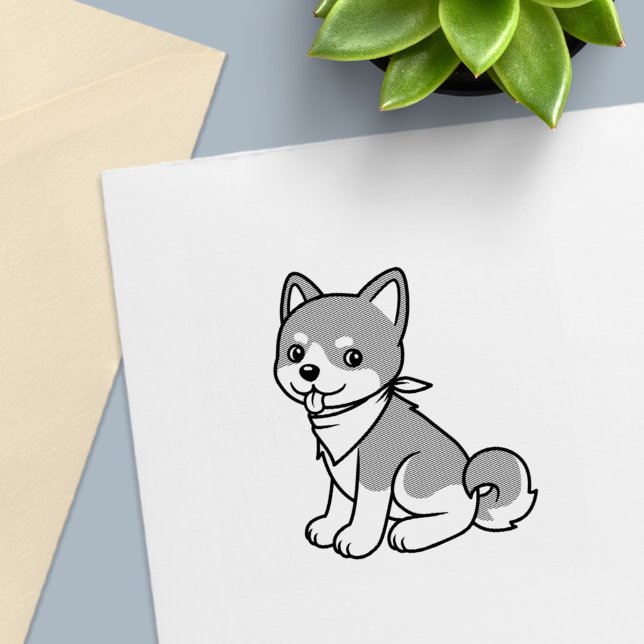 Shiba Inu Puppy Dog Self-inking Stamp (Creator Uploaded)