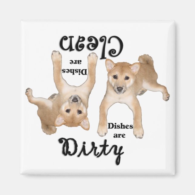 Shiba Inu Puppy Lovers Dishwasher Magnet (Front)