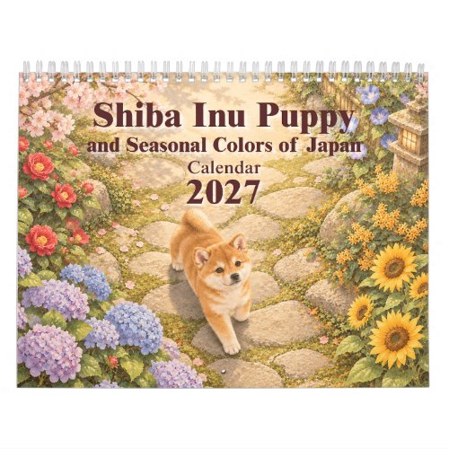 Shiba Inu Puppy &amp; Seasonal Colors of Japan 2027 Calendar