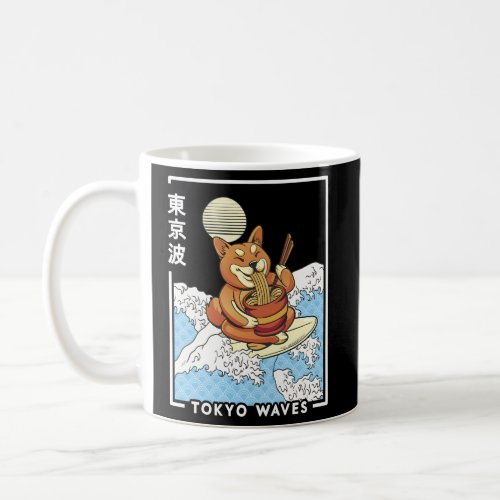 Shiba Inu Ramen Japanese Wave Anime Kawaii Aesthet Coffee Mug