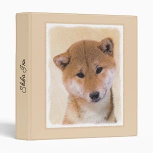 Shiba Inu (Red) Painting - Original Dog Art 3 Ring Binder
