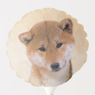 Shiba Inu (Red) Painting - Original Dog Art Balloon
