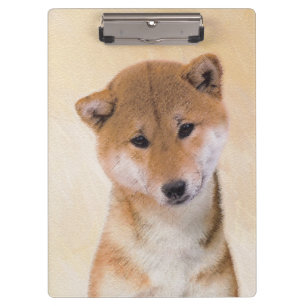 Shiba Inu (Red) Painting - Original Dog Art Clipboard