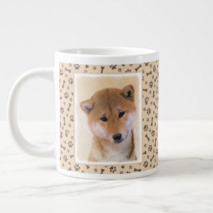 Shiba Inu (Red) Painting - Original Dog Art Giant Coffee Mug