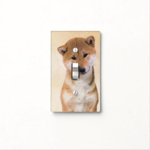 Shiba Inu (Red) Painting - Original Dog Art Light Switch Cover