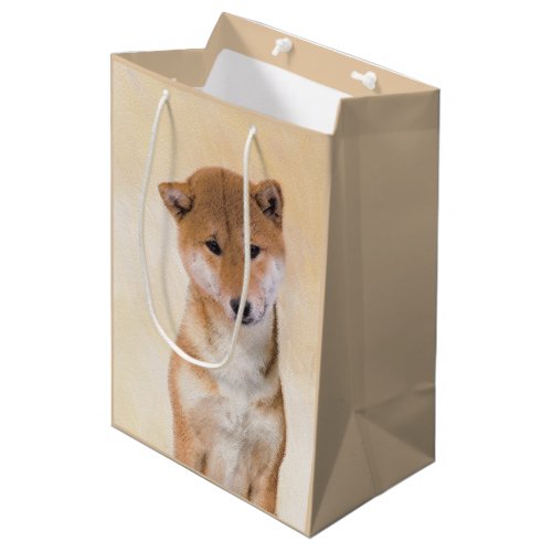 Shiba Inu Red Painting _ Original Dog Art Medium Gift Bag