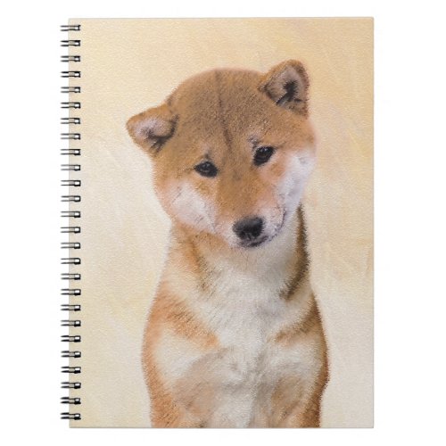 Shiba Inu Red Painting _ Original Dog Art Notebook