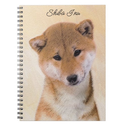 Shiba Inu Red Painting _ Original Dog Art Notebook