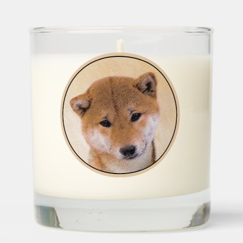 Shiba Inu Red Painting _ Original Dog Art Scented Candle