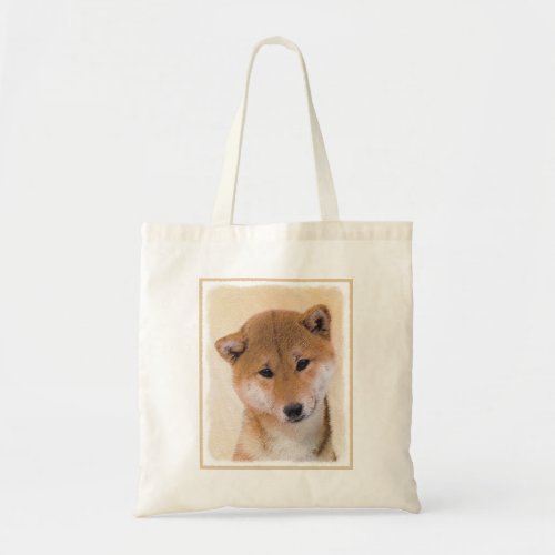 Shiba Inu Red Painting _ Original Dog Art Tote Bag