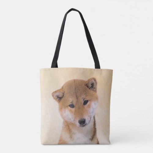 Shiba Inu Red Painting _ Original Dog Art Tote Bag