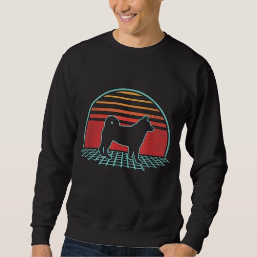 Shiba Inu Retro Vintage 80s Style Dog Lover Gift Sweatshirt