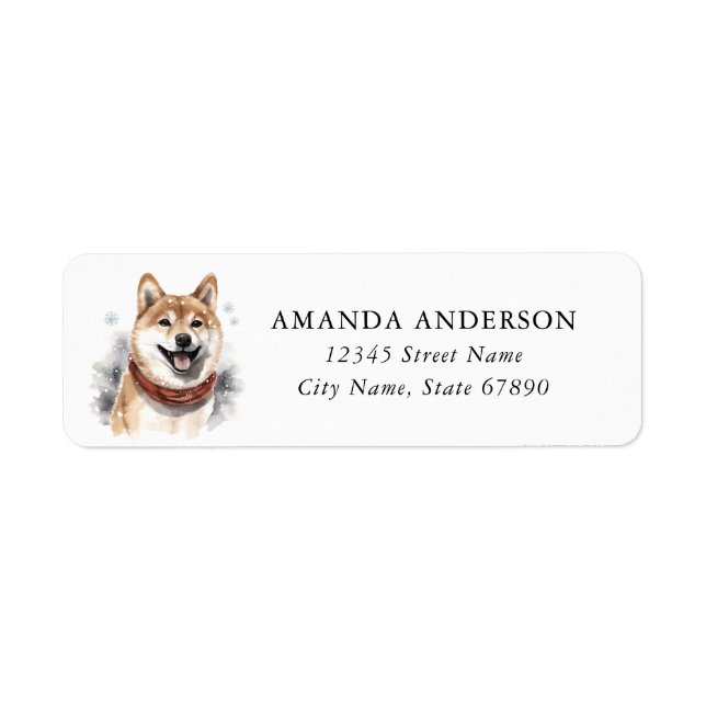 Shiba Inu Return Address Labels (Front)