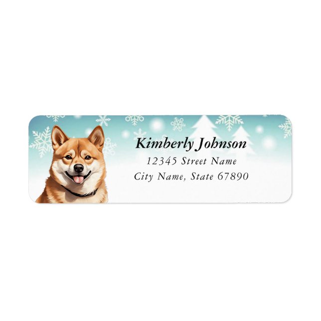 Shiba Inu Return Address Labels (Front)
