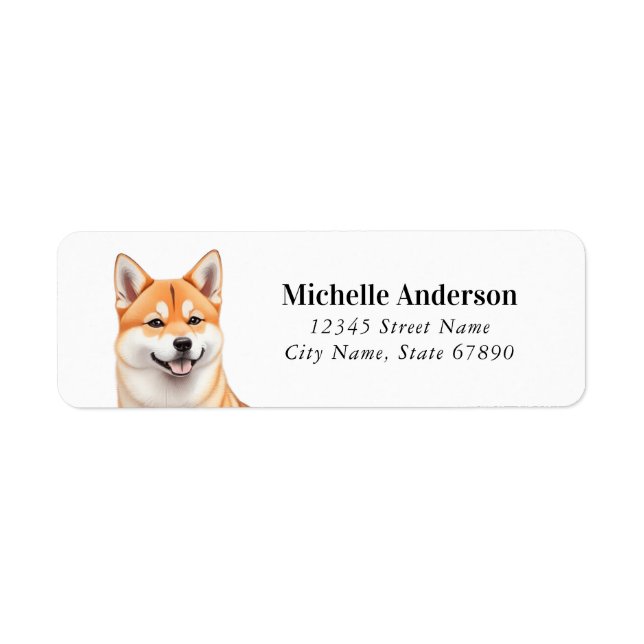 Shiba Inu Return Address Labels (Front)